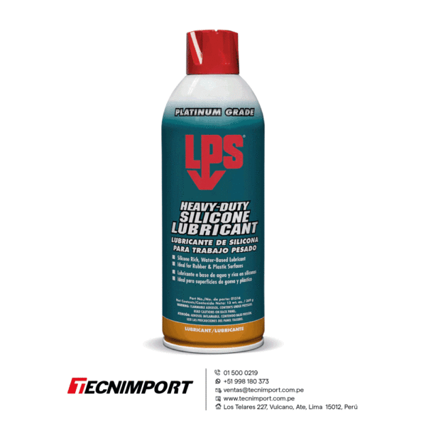 LPS HEAVY DUTY SILICONE LUBRICANT LUBRICANTE PARA TRABAJO PESADO BASE SILICONA GRADO ALIMENTICIO